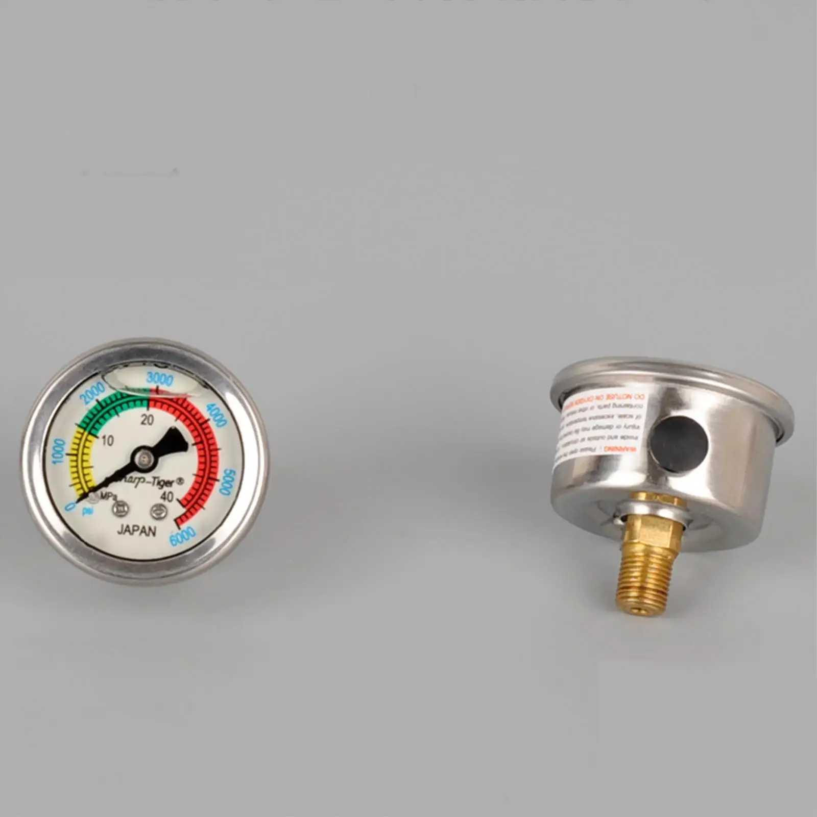 High Pressure Air Pump Gauge Spare Part Stable Performance Oil Filled Gauge Replacement 30mpa 40mpa Pressure Inflator Gauge