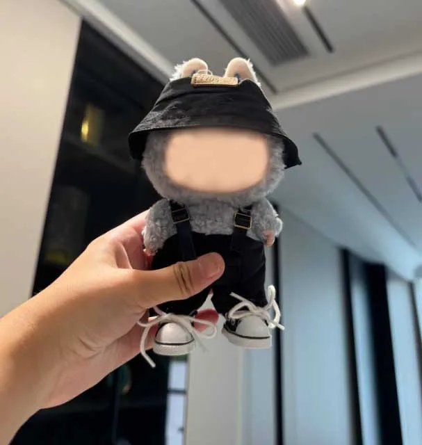 

1PC Fashion Overalls For 17cm Doll Clothes Doll Clothes with hats Strap Pants Handmade DIY Doll Pants Replace Doll Wear 2025