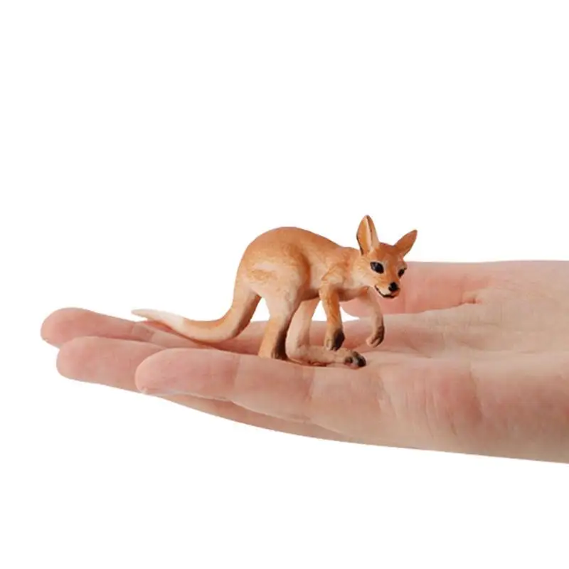 4pcs Wildlife Kangaroo Figures Realistic Wildlife Kangaroo Animal Learning Party Favors Toys Educational Forest Farm Toys