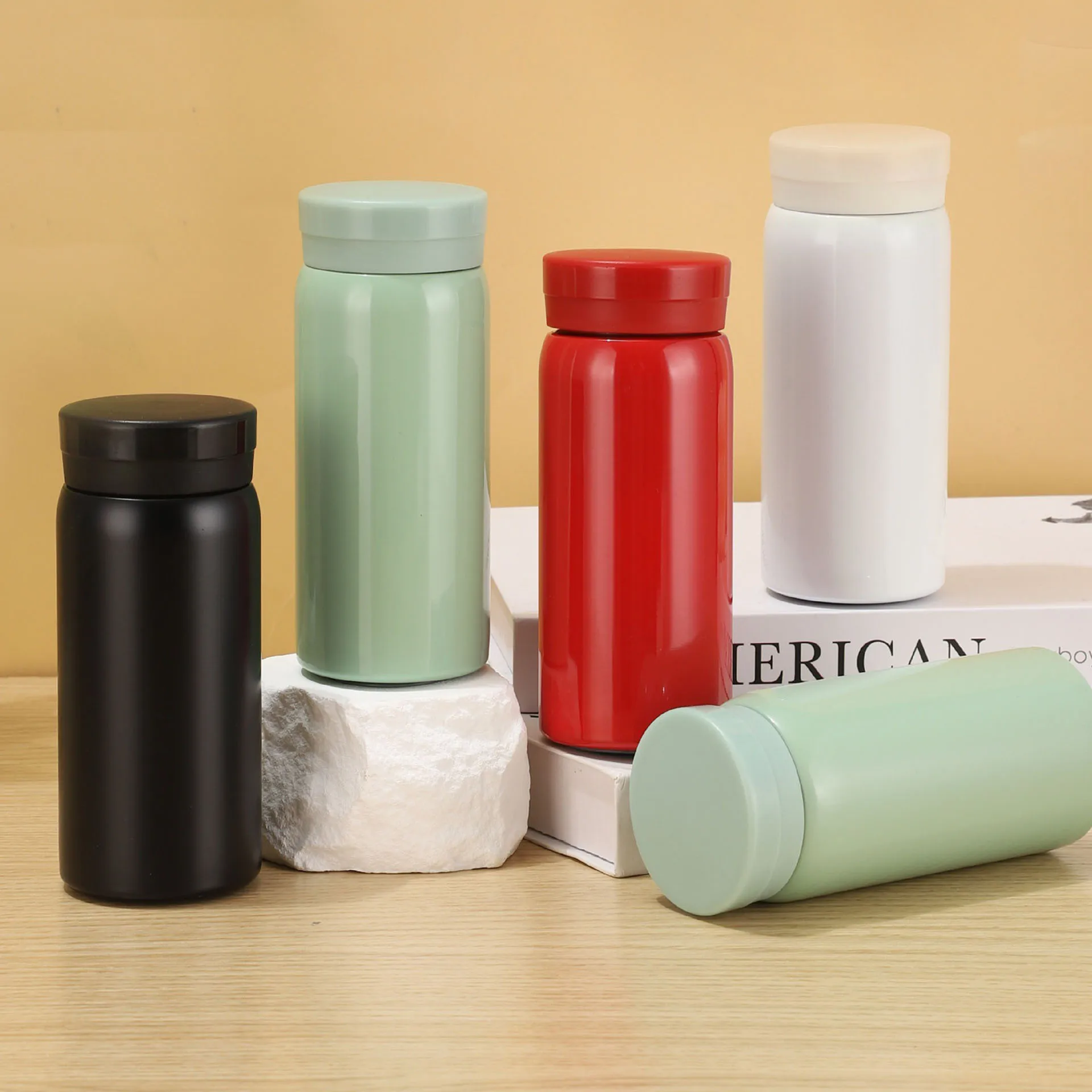 Tasse de poche en acier inoxydable 200ML/300ML, mini thermos, tasse à café thermique de voyage, petite capacité, bouteille d'eau sous vide