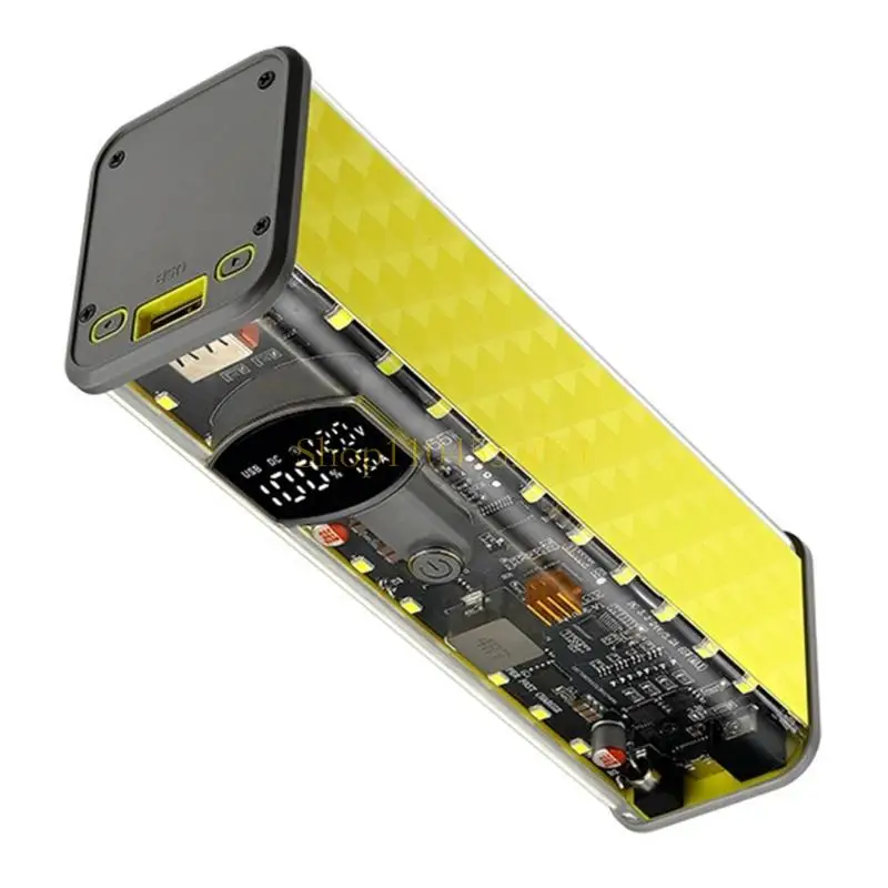 Best Seller Compact 65W Rechargeable Powerbank Case Holder 8Slot Design For 8Pcs 18650 Battery Box Outdoor And Travel