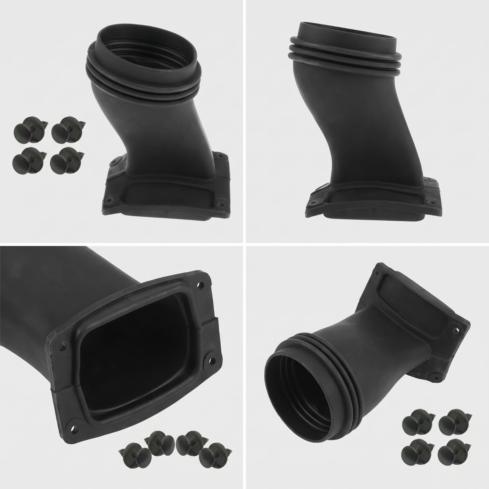 Intake Tube with Clips Black Intake Tube Auto Part Long-Lasting Hose Reliable for Car DIYers, Engine Bay