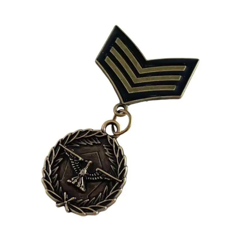 

R1WE Antique Martial Badge Star Brooch Pin for Collector and Retro Fashion Enthusiasts Theme Party Display