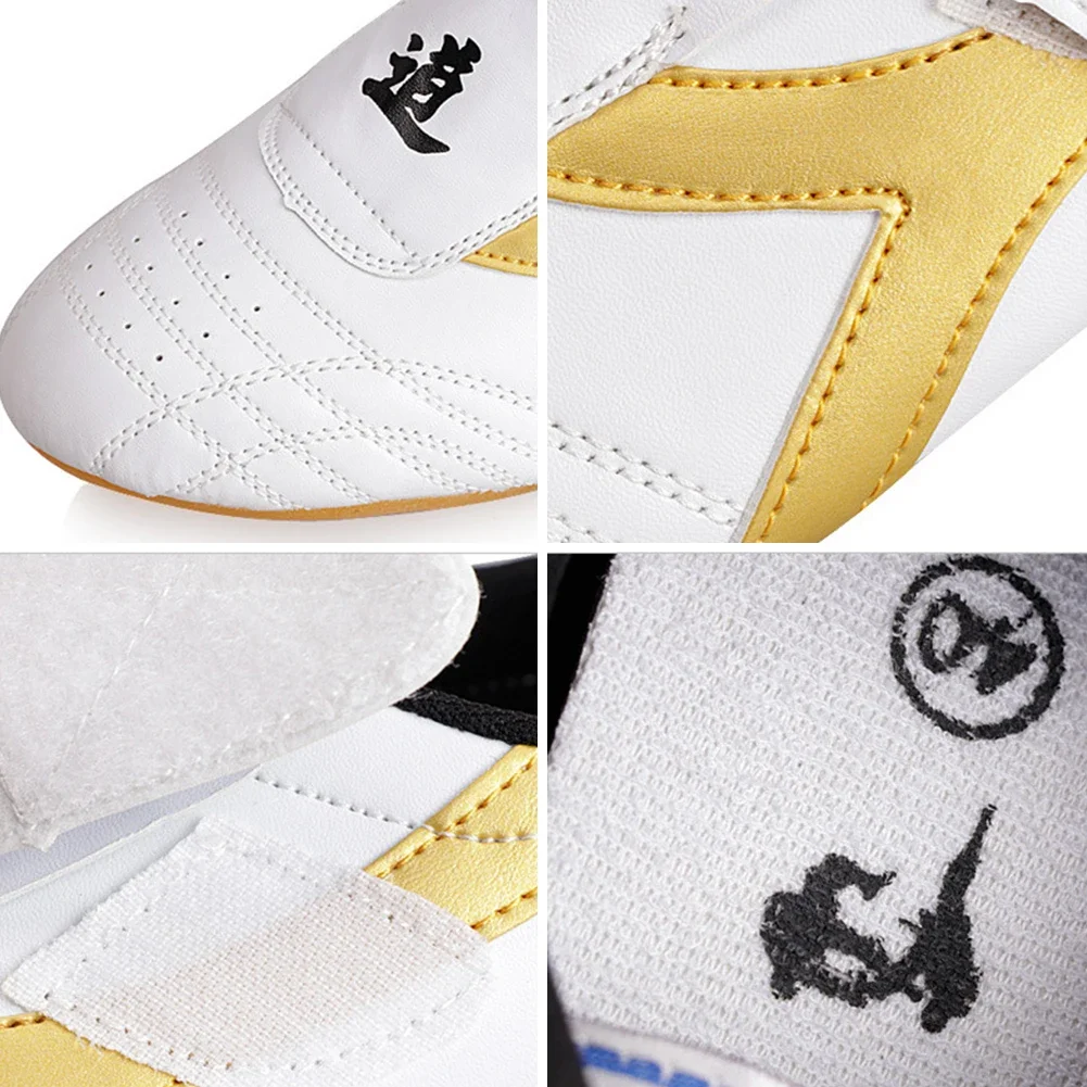 Breathable White Taekwondo Shoes Kung Fu Shoes Wushu Taichi Karate Martial Arts Wrestling Fighting Sneakers