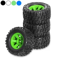 4PCS 90mm RC Monster Truck Tires Wheels 12mm Hex for Traxxas E-Revo MJX 16207 16208 1/16 HBX Upgrade Parts Off-Road Buggy