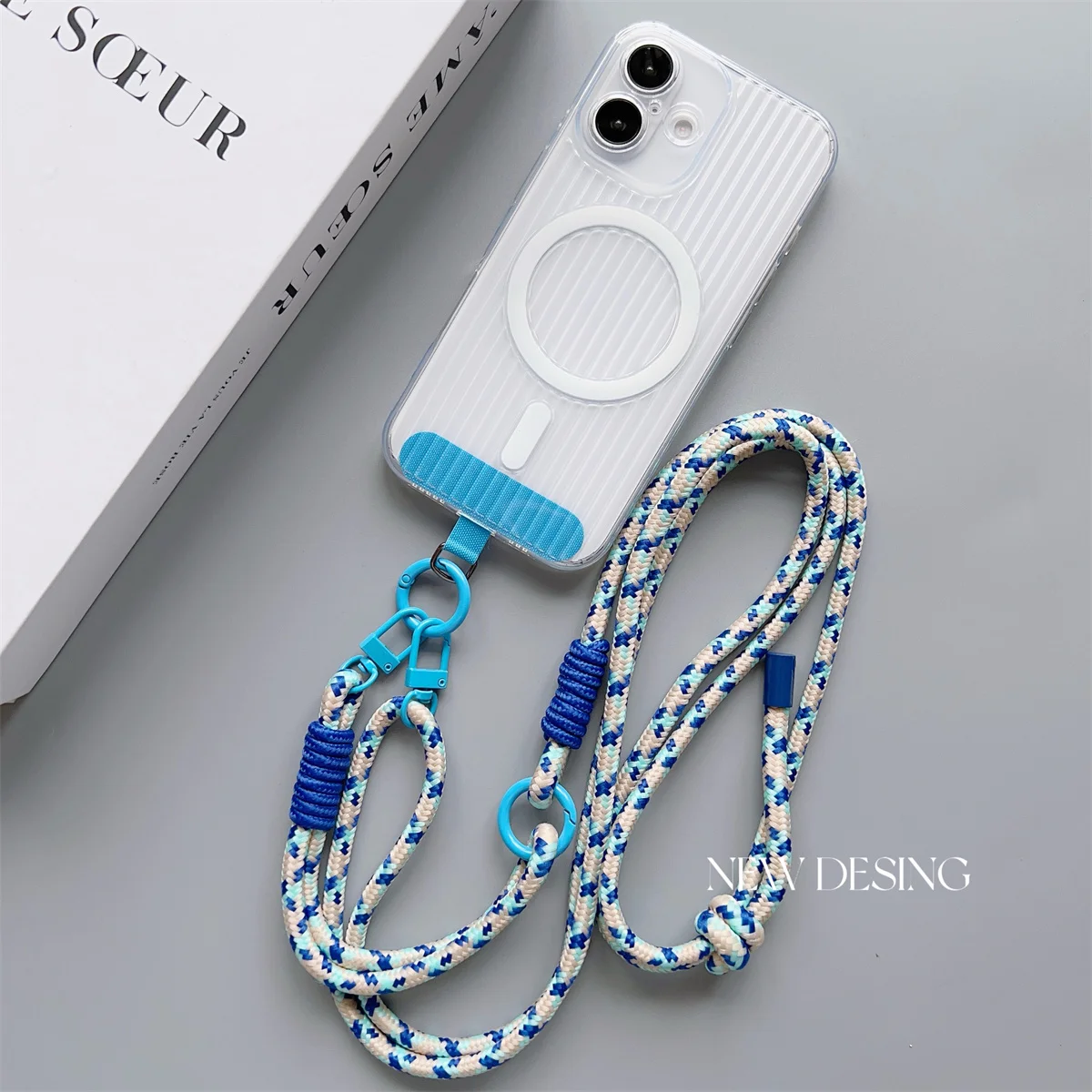 1Pc Fashion Dual Use Adjustable Length Phone Hanging Rope Wrist Rope Diagonal Crossing Rope Neckband Lanyard view 5