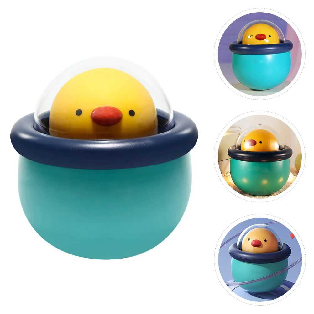 1개 음악 딸랑이 만화 병아리 아기 텀블러 교육용 밝은 색상 유아용 딸랑이 부드러운 모서리 진정 소리 유아용 장난감
