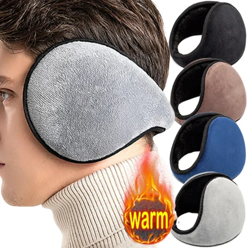 Soft Plush Thickened Ear Warmer Women Men Cold Proof Fashion Winter Earmuffs Solid Color Earflap Outdoors Protection Ear-Muffs