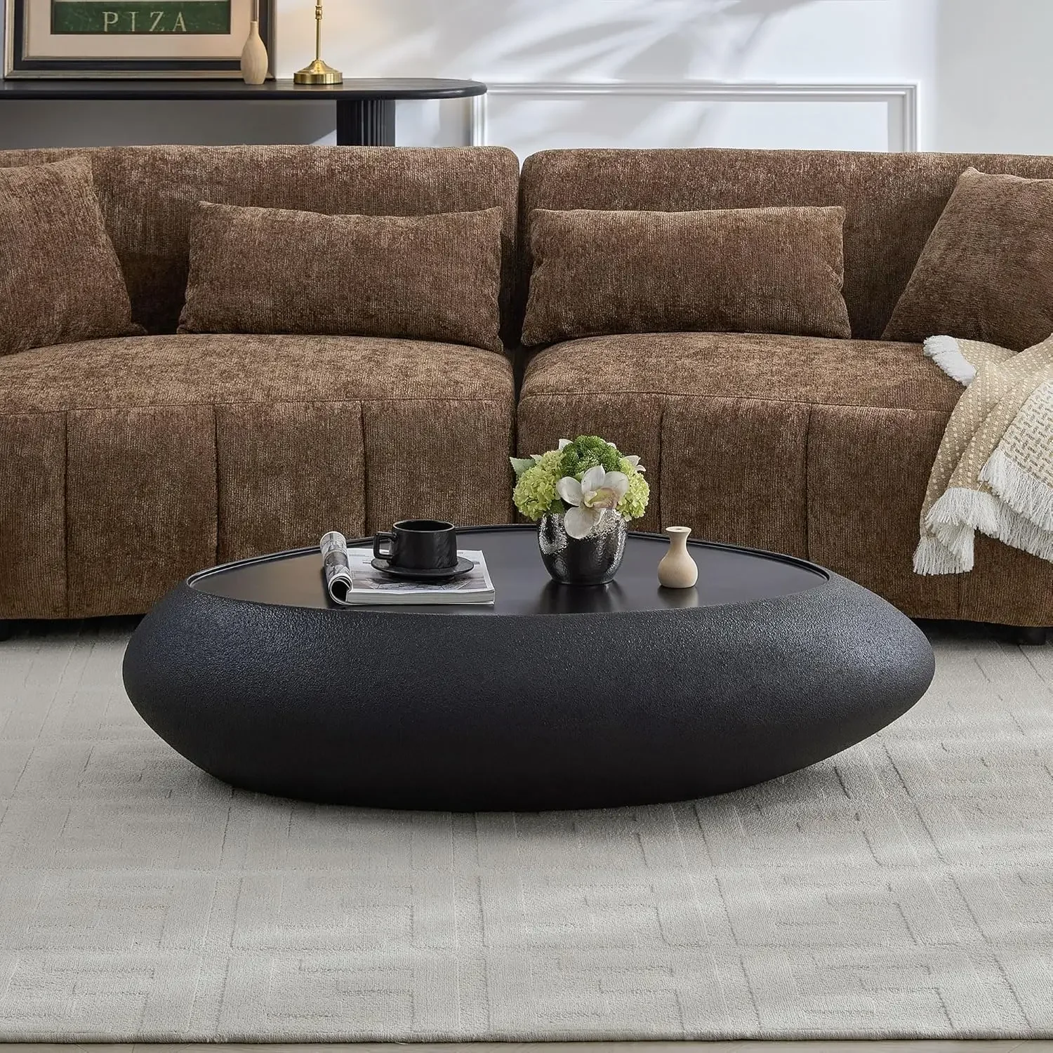 Compact Stylish Metal Convenient Coffee Table Durable Contemporary Oval Classic Sophisticated Coffee Table Mesa Centro Furniture