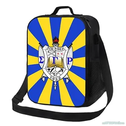 Sigma Gamma Rho Insulated Lunch Bag Reusable Thermal Lunch Box Waterproof Oxford Bento Bags Single Shoulder Portable Tote Bag