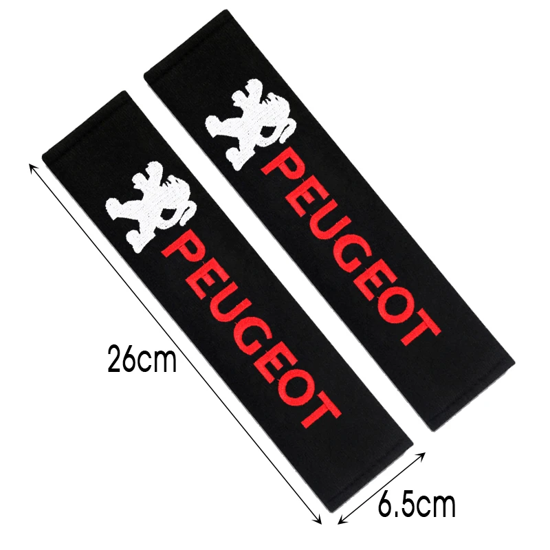 2pcs Car interior Accessories cotton Car Seat belt Cover Protective Pad For Peugeot 307 206 308 207 406 407 408 508 3008