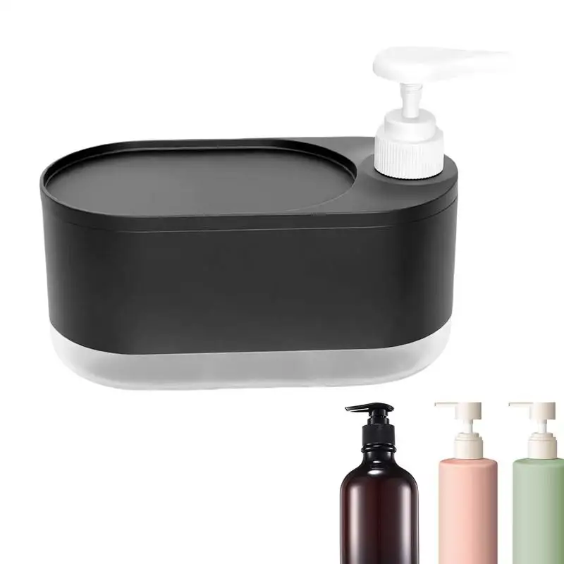 

Soap Dispenser With Sponge Holder Lotion Dispenser Soap Storage Bottle Container Pump Organizer For Home Counter Sink Bathroom