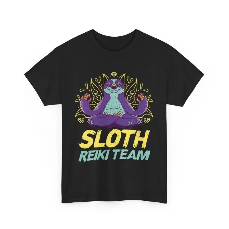 Reiki Practitioner Sloth Lover Retro Team T Shirt