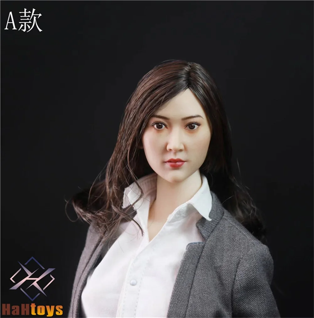 Hot Sales 1/6 HaHtoys H002 Beauty Orient Girl Jing Tian Vivid Head Sculpture with Long Hair Model Fit 12