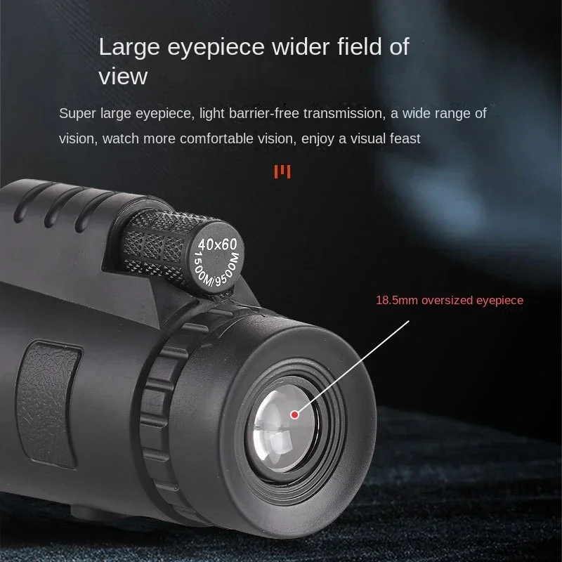 80X100 Monocular Telescope To Take Low Light Night Vision Outdoor Portable Compass High Definition High Power Telescope