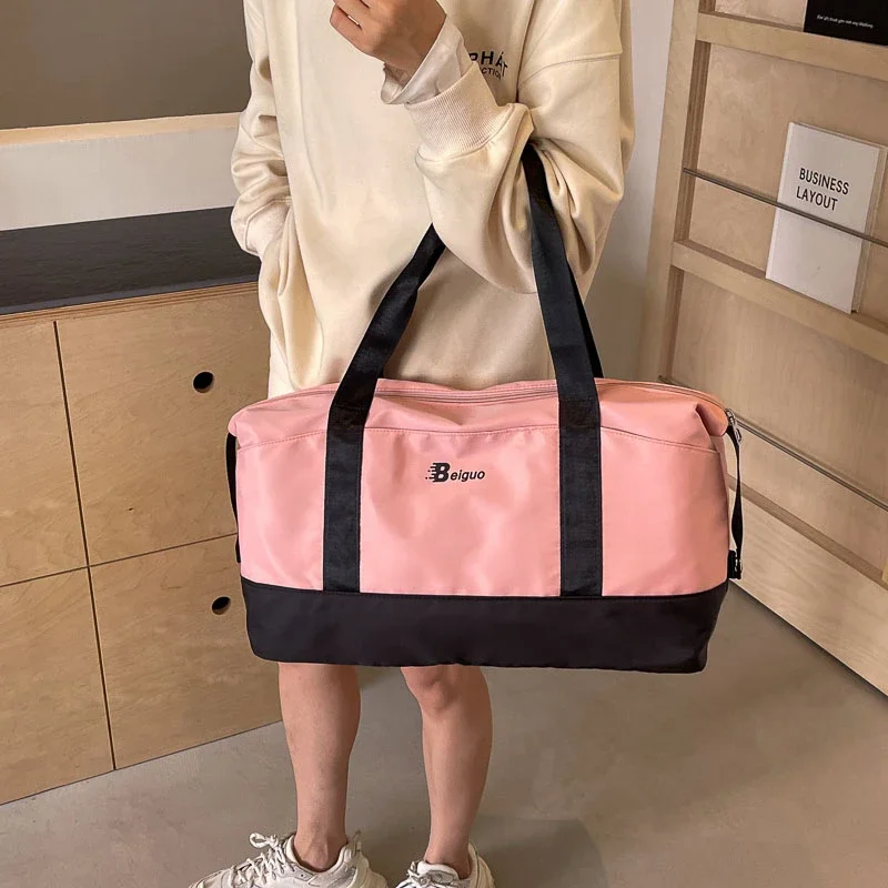 Bolso de viaje plegable para mujer, bolsa de mano impermeable, grande, multifuncional, de gran capacidad, a la moda, 2024