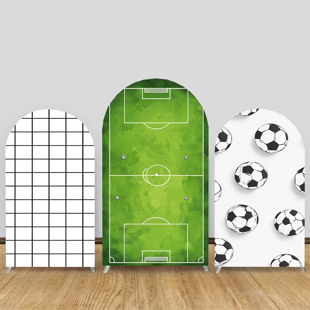 

Football Field Grid Double-sided Arch Backdrop Cover Child Birthday Party Baby Shower Arch Background Decoration