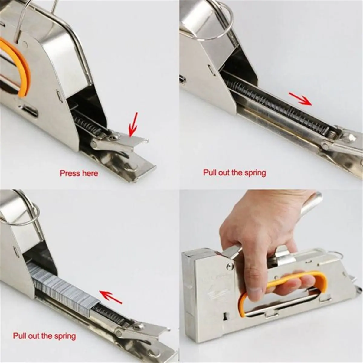update. Manual Staple Gun for Furniture with Stainless Steel Construction