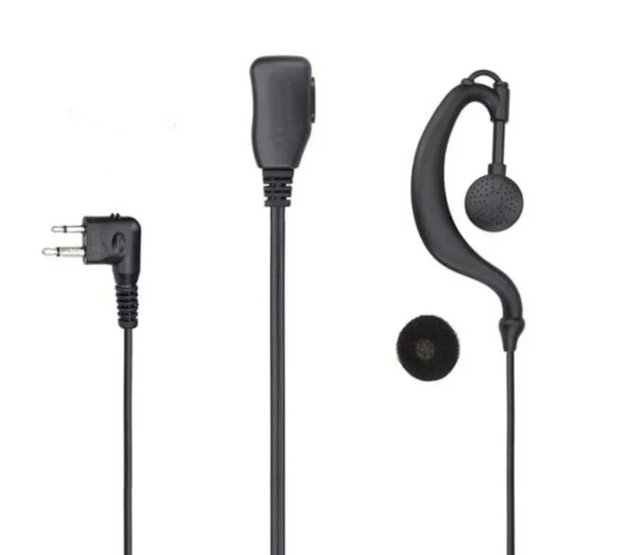 10PCS วิทยุ 2 Pin หูฟัง PTT Mic หูฟังชุดหูฟังสําหรับ Motorola GP68 GP88 GP88S GP300 GP2000 HYT TC-500 518 600 Walkie Talkie