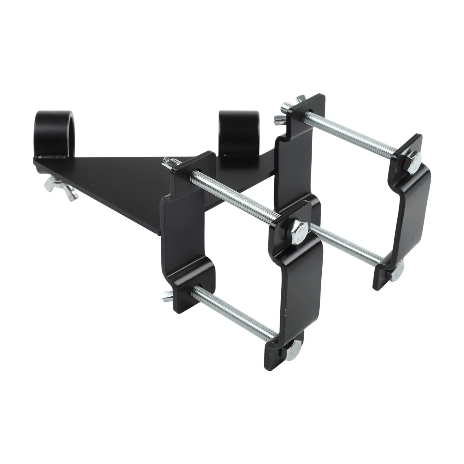 Adjustable Stainless Steel Flag Pole Bracket with No Drill Clamp for Balcony Railings Decks Porches and RV Use Secure Fit