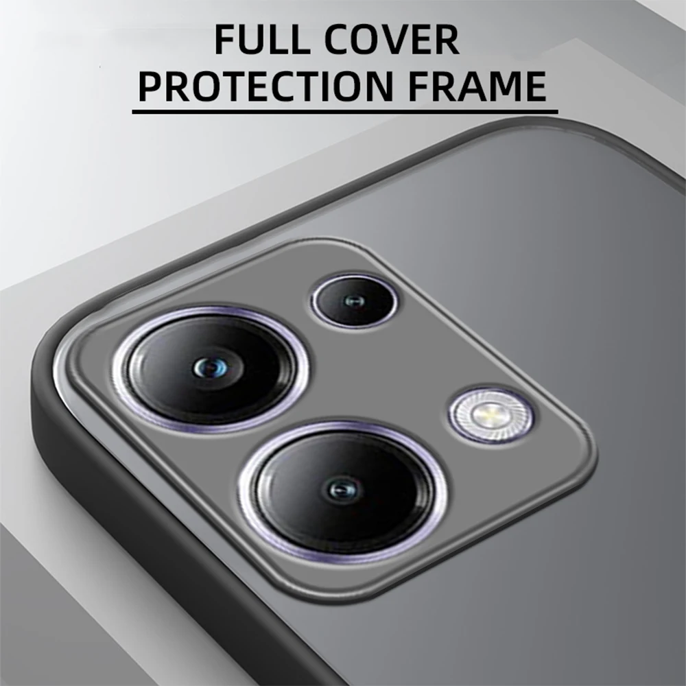 Shockproof Armor Matte Case For Xiaomi Poco M6 Pro 4G Soft TPU Bumper Clear Hard PC Cover Capas On Poko Little M6Pro M 6 Pro 4G