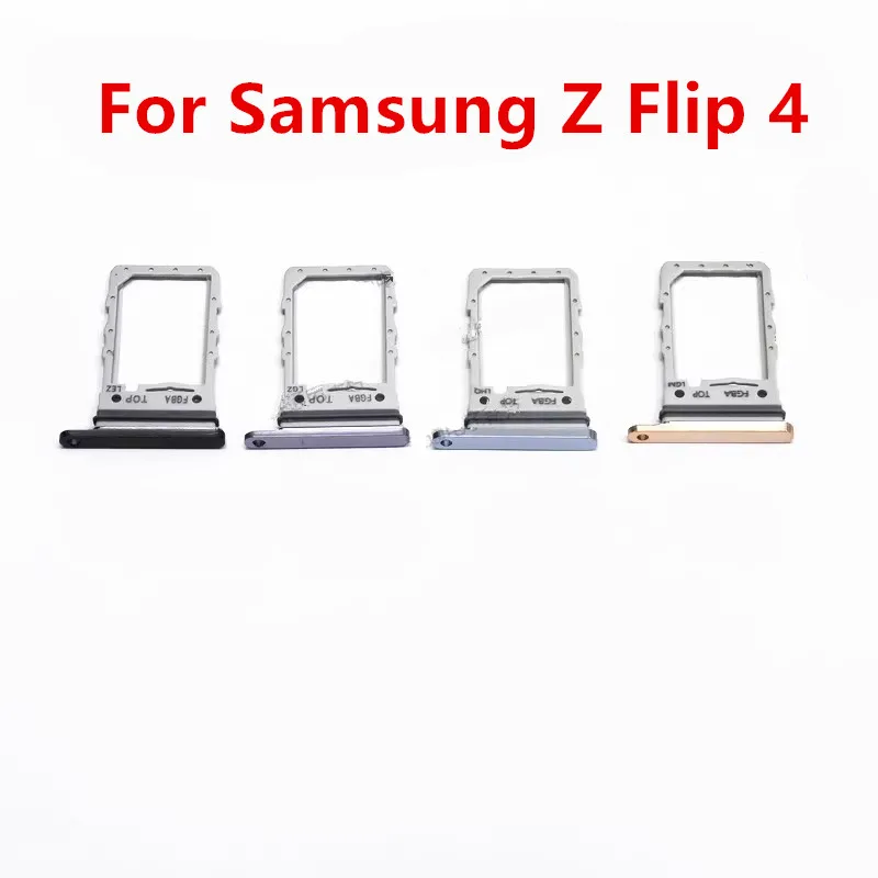 

Flip4 SIM Card Slots For Samsung Galaxy Z Flip 4 F721 SIM Tray Adapters Socket Holder Replace Phone Housing Repair Parts