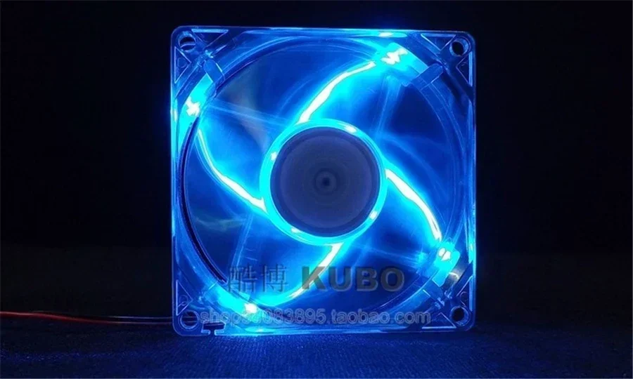 New Computer Led Cooling Fan 8025 80MM with Blue Led Cooling Fan 12V Computer Case Fan With 4D Connector