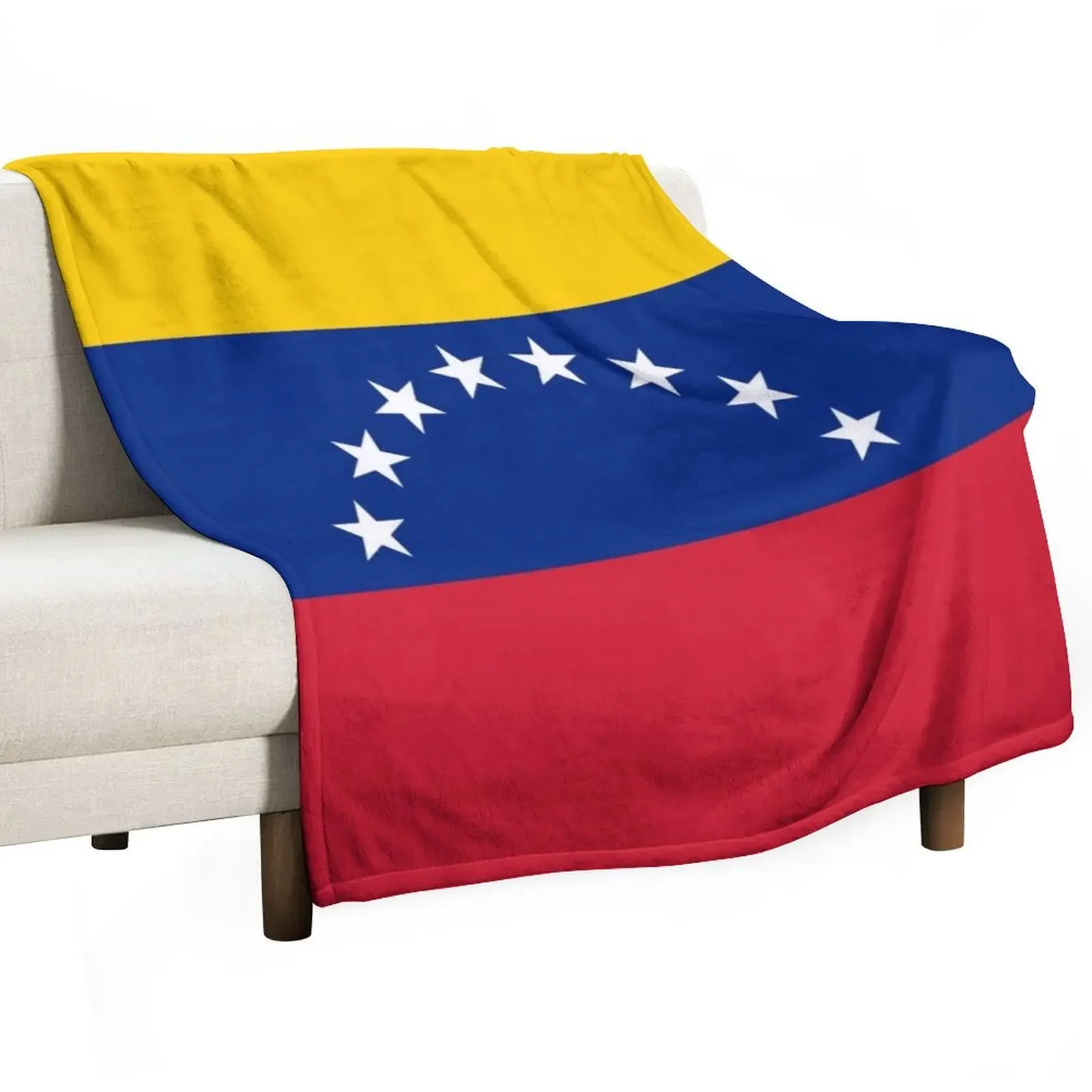 Magnificent Flag Of Venezuela and its colors orange, blue, red and white. Throw Blanket Retros Baby Blankets