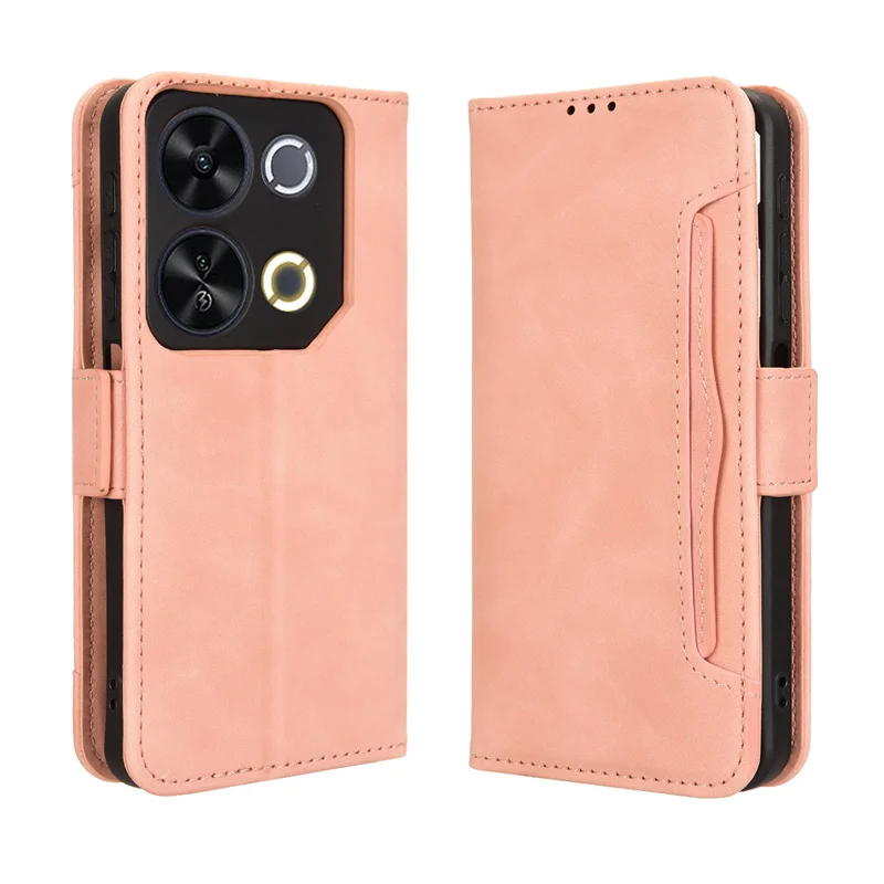 For Itel P65 4G P671L Cover Leather PU Wallet Type Multi-card Slot Leather Book Design Case For itel P65 4G P671L Phone Bags