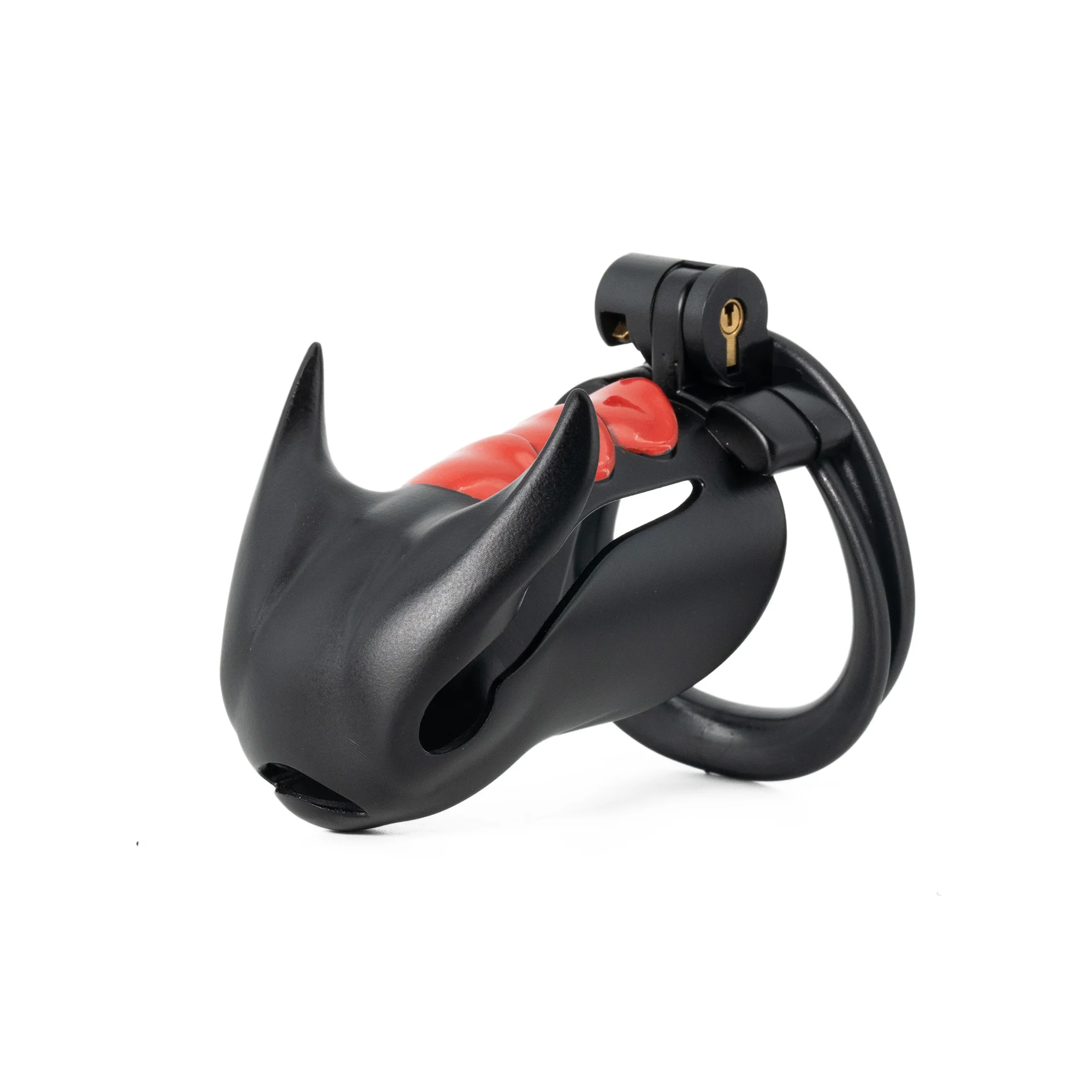 Little Devil Chastity Cage Men's Cock Device with 4 Size Penis Rings Lower Body Restraint Anti Erection SM Training Sex Toy Lock view 5