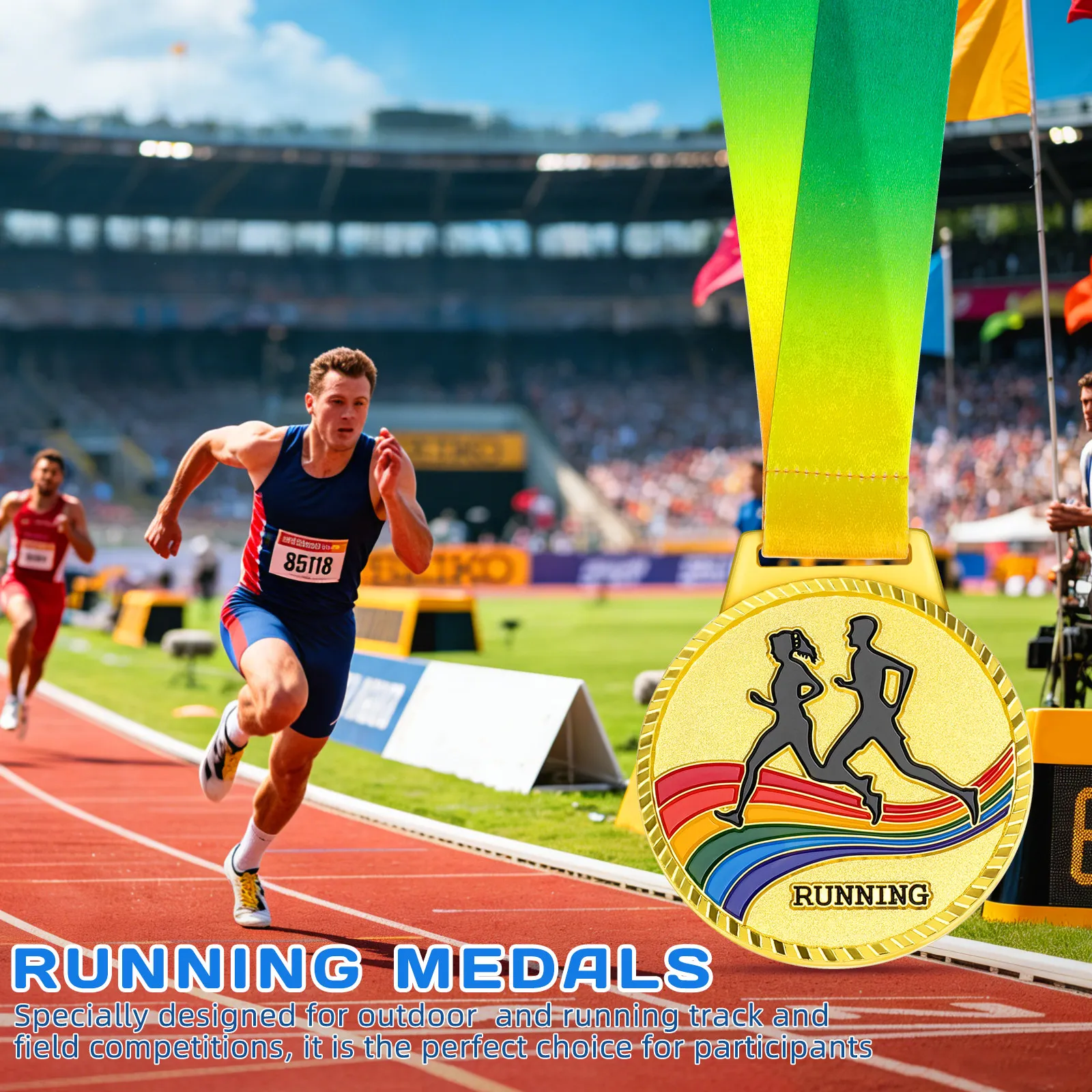 Marathon Running Metal Medals Zinc Alloy Outdoor Sports Award Medals Track Event First Place Medal