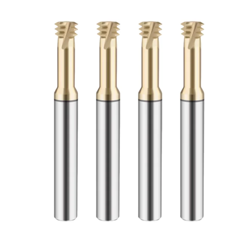 CNC Machine Cemented Carbide Titanium Alloy Three Flute Thread Milling Cutter M1M2M3M4M5M6M8M10M12M16M18M20M22M24 Mill Cutters