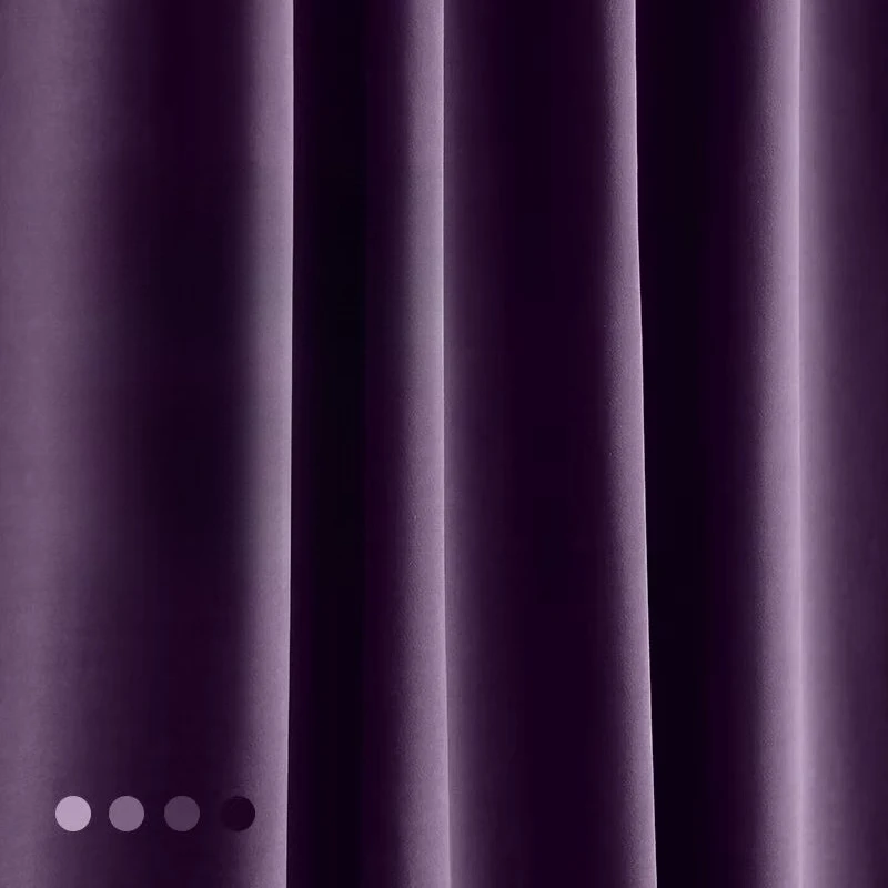 American Insulated Blackout Velvet Curtains for The Living Room Bedroom Thick Minimalist Modern Light Purple Custom Size