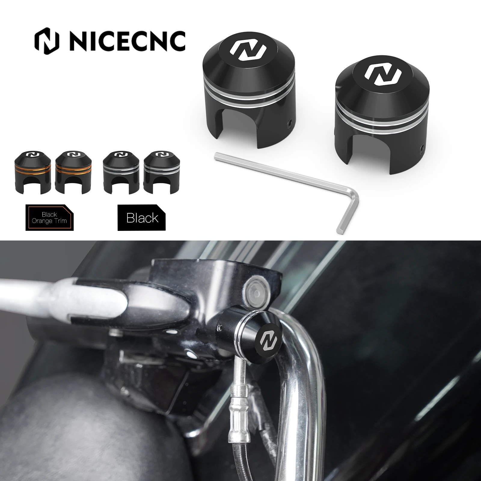 NICECNC Brake and Clutch Cables Ferrule Covers For CVO Limited FLHTKSE 2015-2020 CVO Breakout FXSBSE 2014