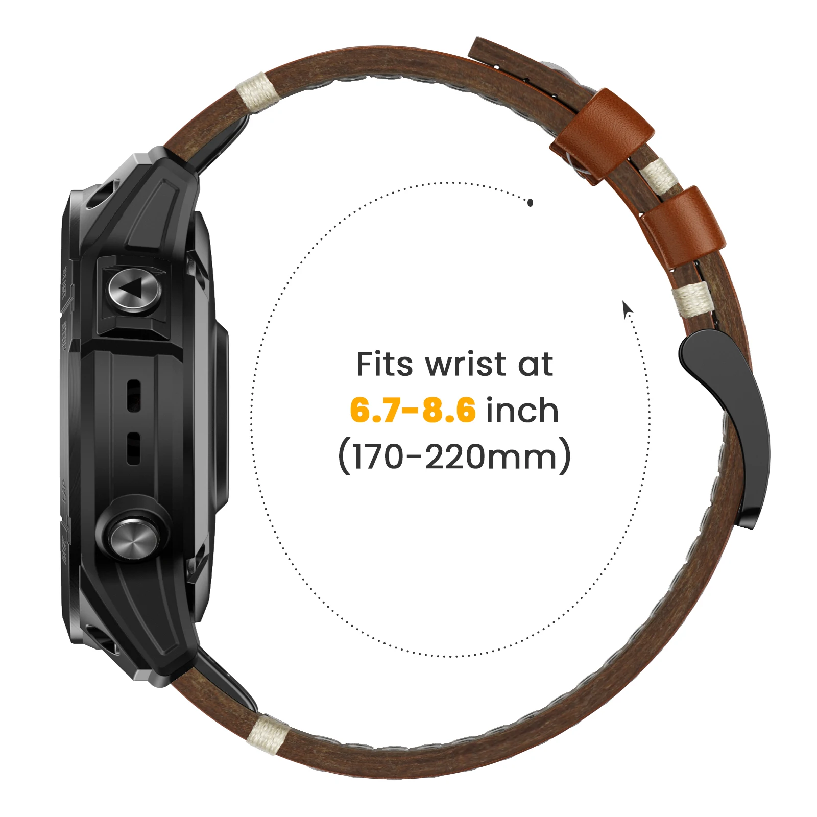 Pulseira de couro genuíno para Garmin Fenix, Pulseira Quick Fit, Pulseira de pulseira, Fenix 6X Pro 6X 5X 7X, Fenix 5 6 7 Instinct Tactix, 22mm, 26mm