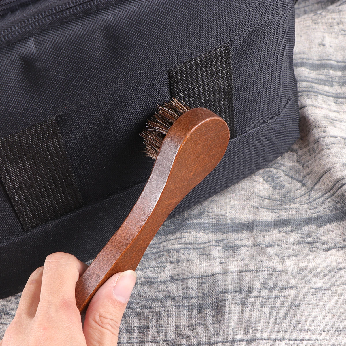 

3pcs Shoes Cleaning Brush Set Durable Portable Shoe Polishing Suede Wooden Brushes For Storage Use