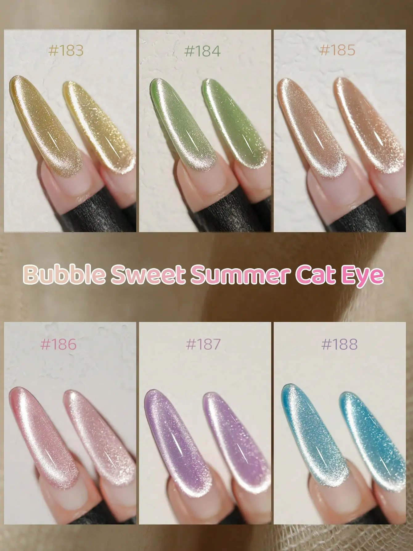 XEIJAYI 6個入り 15ml キャッツアイネイルジェルポリッシュセット セミパーマネントネイルアート ソーキングUV LEDネイルサロン DIYネイルサロンジェル