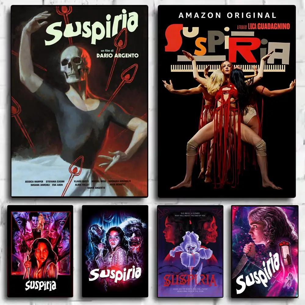 Horror Movie S-Suspiria Poster Decorative Wall Sticker Mural Photo Print for Bedroom Living Room Hallway Home Decor Gift