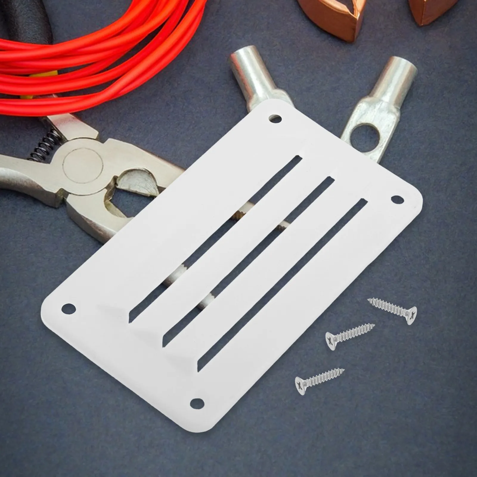 Marine Exhaust Fan Rectangular Nylon Louvered Vent Covers Boat Rv Yacht Camper White Mount Screws Quiet Ventilation