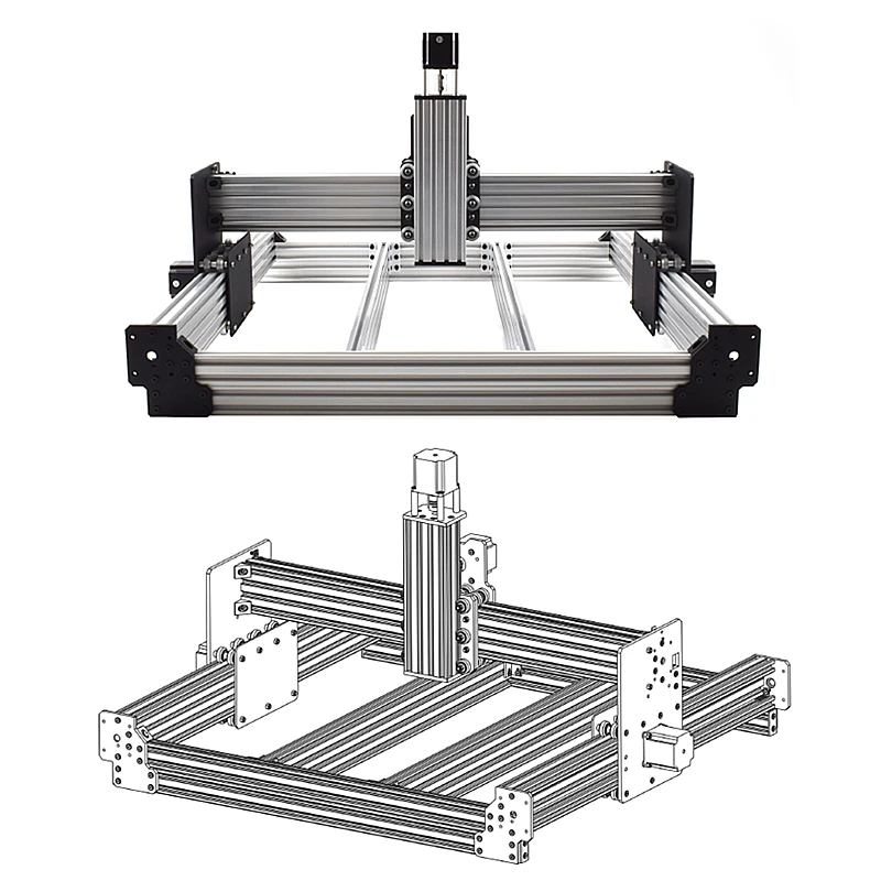 Diy CNC 1500x1500mm Frame 3 Axis with 2.2KW VFD Inverter 2.2KW Water Cooled Spindle for CNC Engraver Laser Engraving Machine