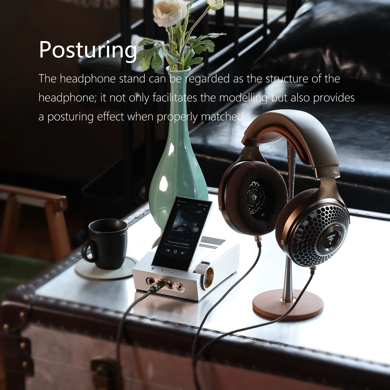 DD ddHiFi HS270 Headphone Stand, Genuine Leather and Aluminium Alloy Headphone Stand Headset Holder for All Headphones