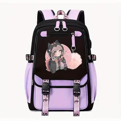 Danganronpa Nanami ChiaKi Plecaki Patchwork Kobiety Dziewczyny Pojemność Laptop Torby szkolne Anime z wieloma kieszeniami Podróże Mochilas