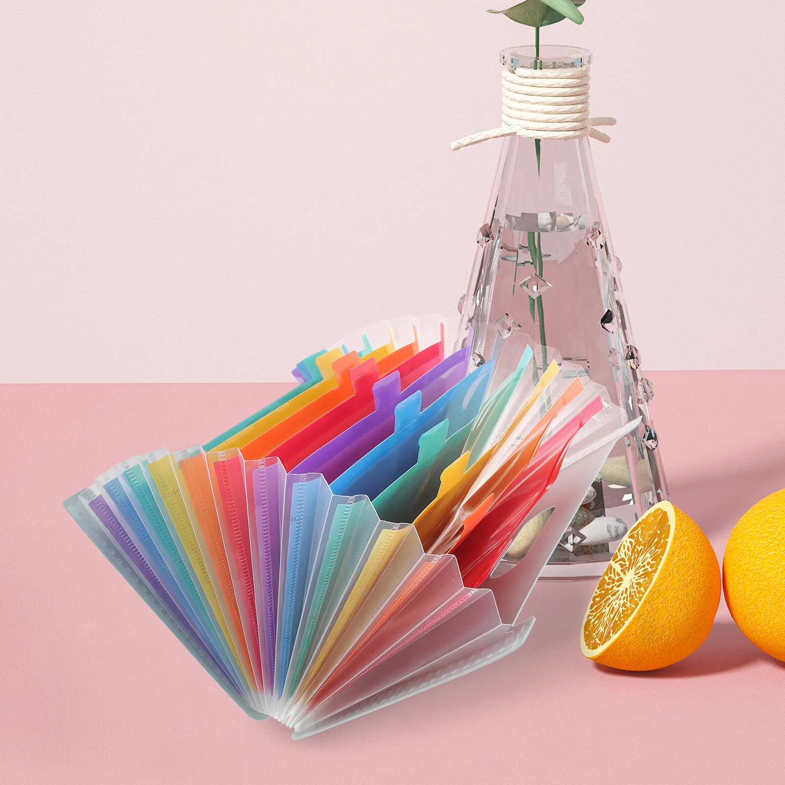 

A5 Receipt Organizer File Folder Wear-Resistant Pp Portable Expanding Paper Holder Multi-Layer Accordion Design For Office