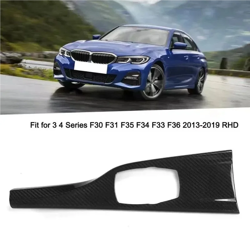 

For BMW F30 F31 F34 F32 F36 M3 M4 (RHD) Real Dry Carbon Fiber Multimedia Panel Cover Trim Sticker Modification Accessories