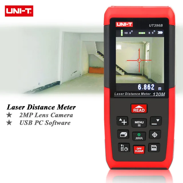 Professional Laser Distance Meters UNI-T UT396B 120M Laser Rangefinder Digital range finder Measure Area/volume Tool