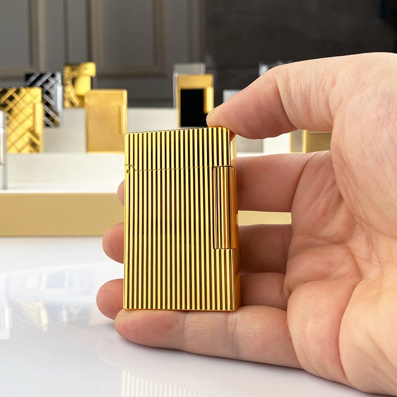 

New commemorative edition single and double flame luxury lighter Ping Sound natural paint cigarette smoking butane lighter 17038