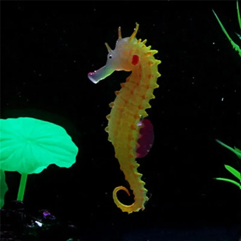 Artificial Aquarium Sea Horse Hippocampus Ornament Fish Tank Jellyfish Decor New 1pcs