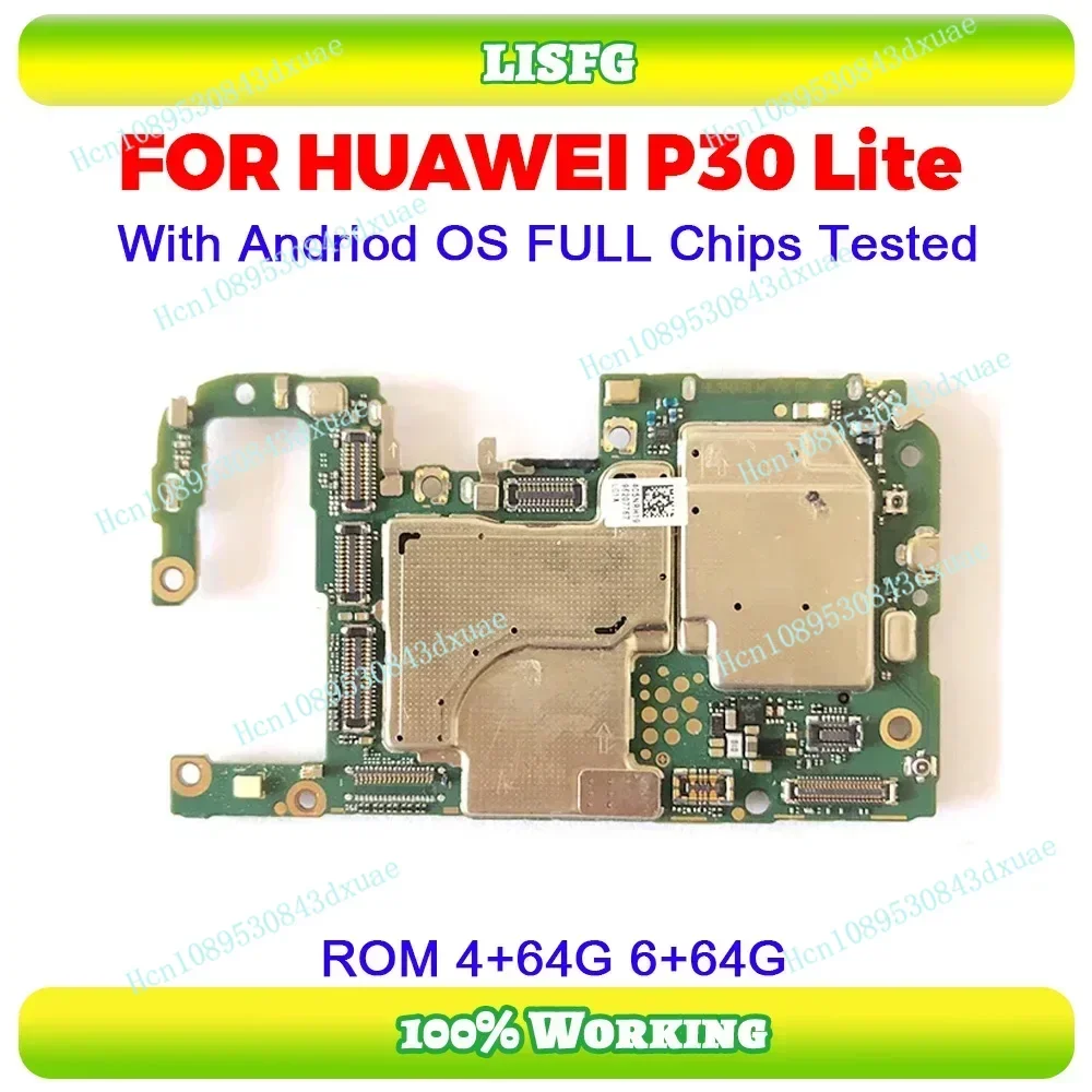 

Original Mainboard For HUAWEI P30 LITE Motherboard Disassemble Unlocked 128GB For HUAWEI P30 LITE Logic Board With Full Chips