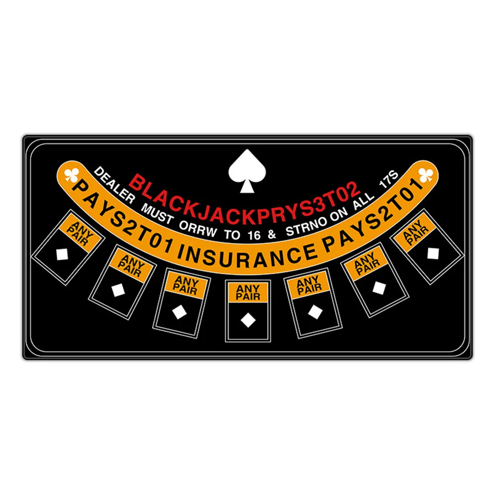 

Blackjack Rubber Tablecloth Poker Mat Texas Hold'em Poker Mat Playing Cards Topper for Tables Portable Pokers Table Top Layout