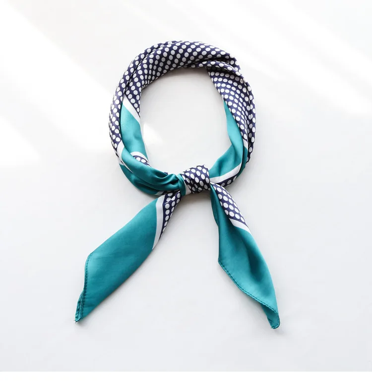 Designer Scarf Elegant Irregular Stripes Square Satin Silk Scarf For Women Handkerchiefs Apparel Accessories 70X70cm Small Shawl